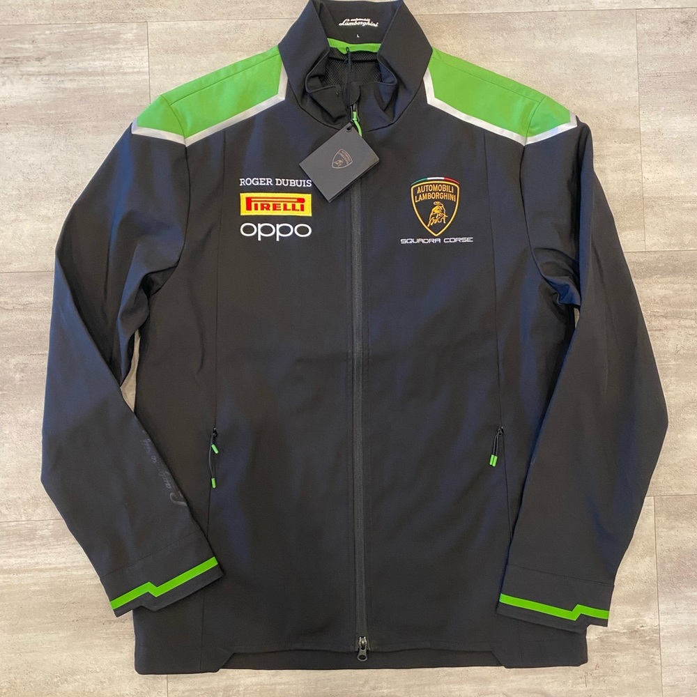 Lamborghini Squadra Corse Men's Team Softshell Jacket Black